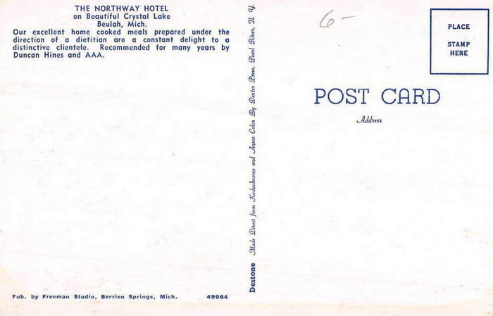 Northway Hotel (Northway Inn) - Old Postcard (newer photo)